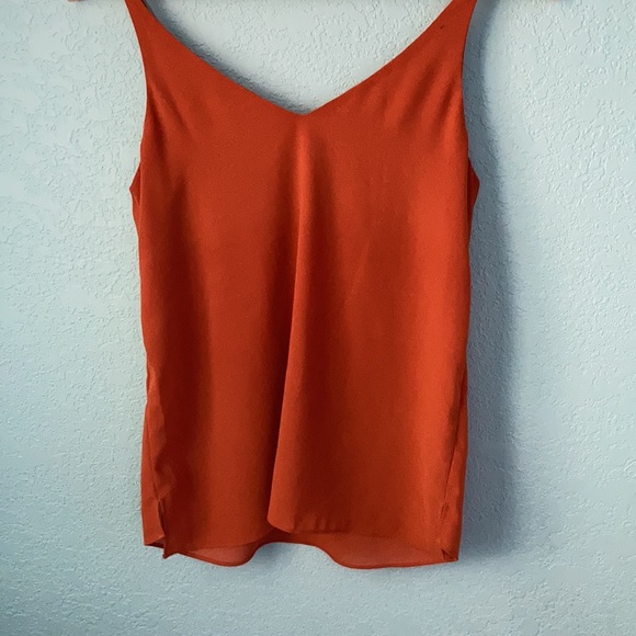 Topshop Chiffon Burnt Orange Tank - Picture 3 of 4